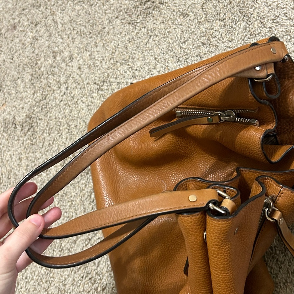 Burberry Calfskin House Check Maidstone Medium Brown Shoulder Bag Authentic Tote - Picture 7 of 16